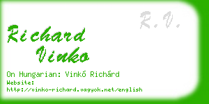 richard vinko business card